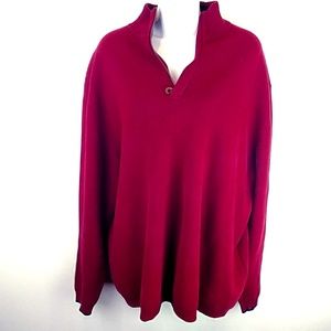 💚3 for $5 Men XL Red Half Zipper Sweater